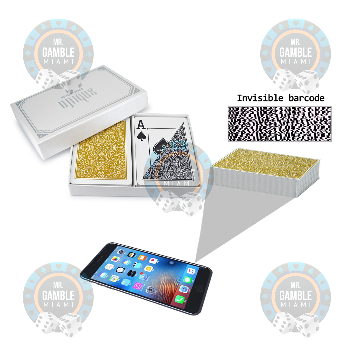 Barcode Marked Cards COPAG UNIQUE POKER SIZE JUMBO - Martin Kabrhel's Choice for Poker Cheating Devices - Professional Marked Deck of Cards Manufacturer