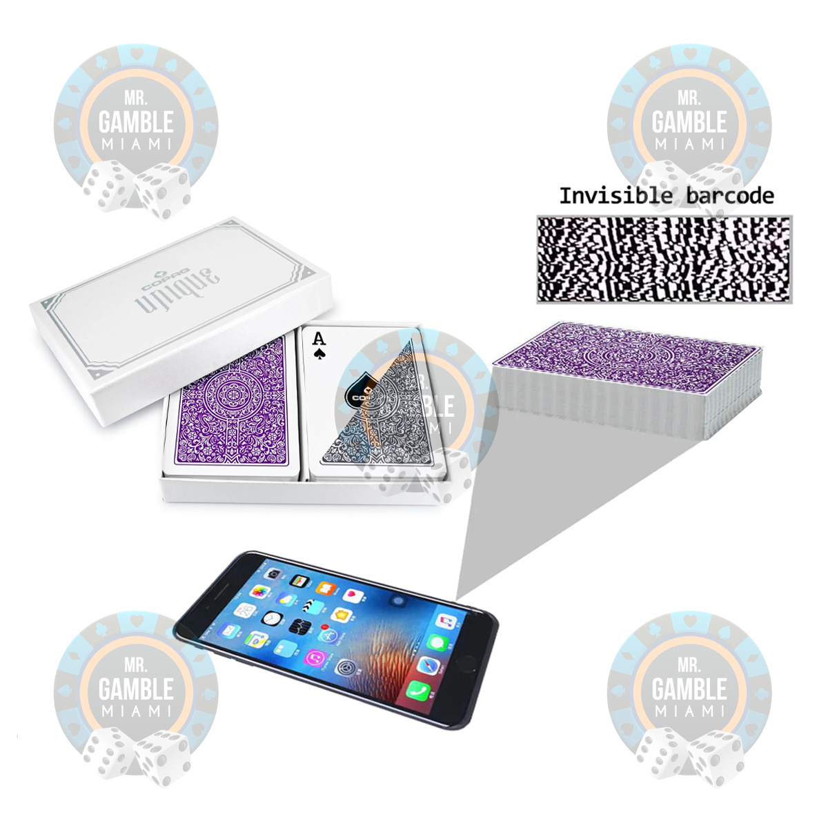 BARCODE MARKED CARDS COPAG UNIQUE POKER SIZE REGULAR