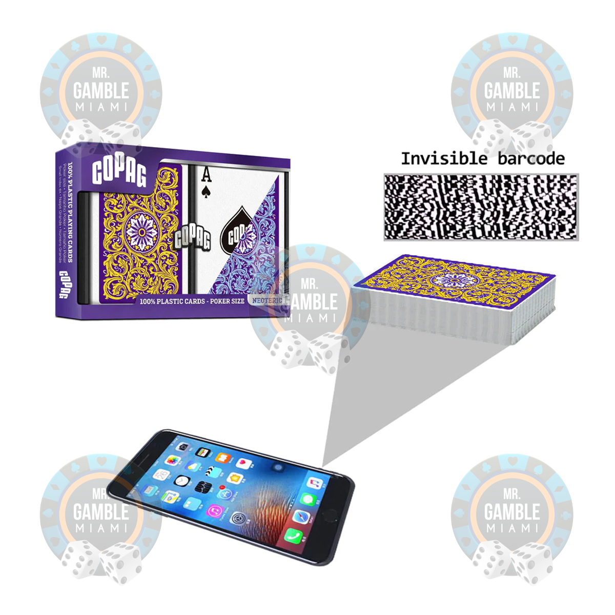 BARCODE MARKED CARDS COPAG NEOTERIC POKER SIZE REGULAR |Poker cheating devices