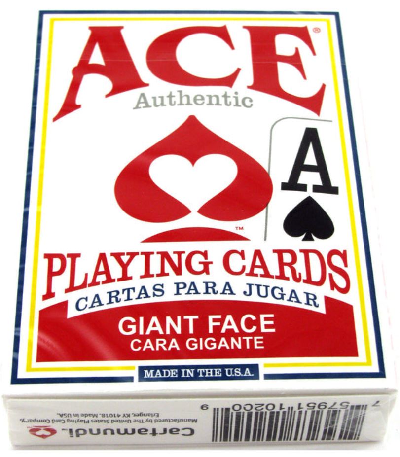 ACE GIANT FACE Infrared Marked Playing Cards poker cheat cards