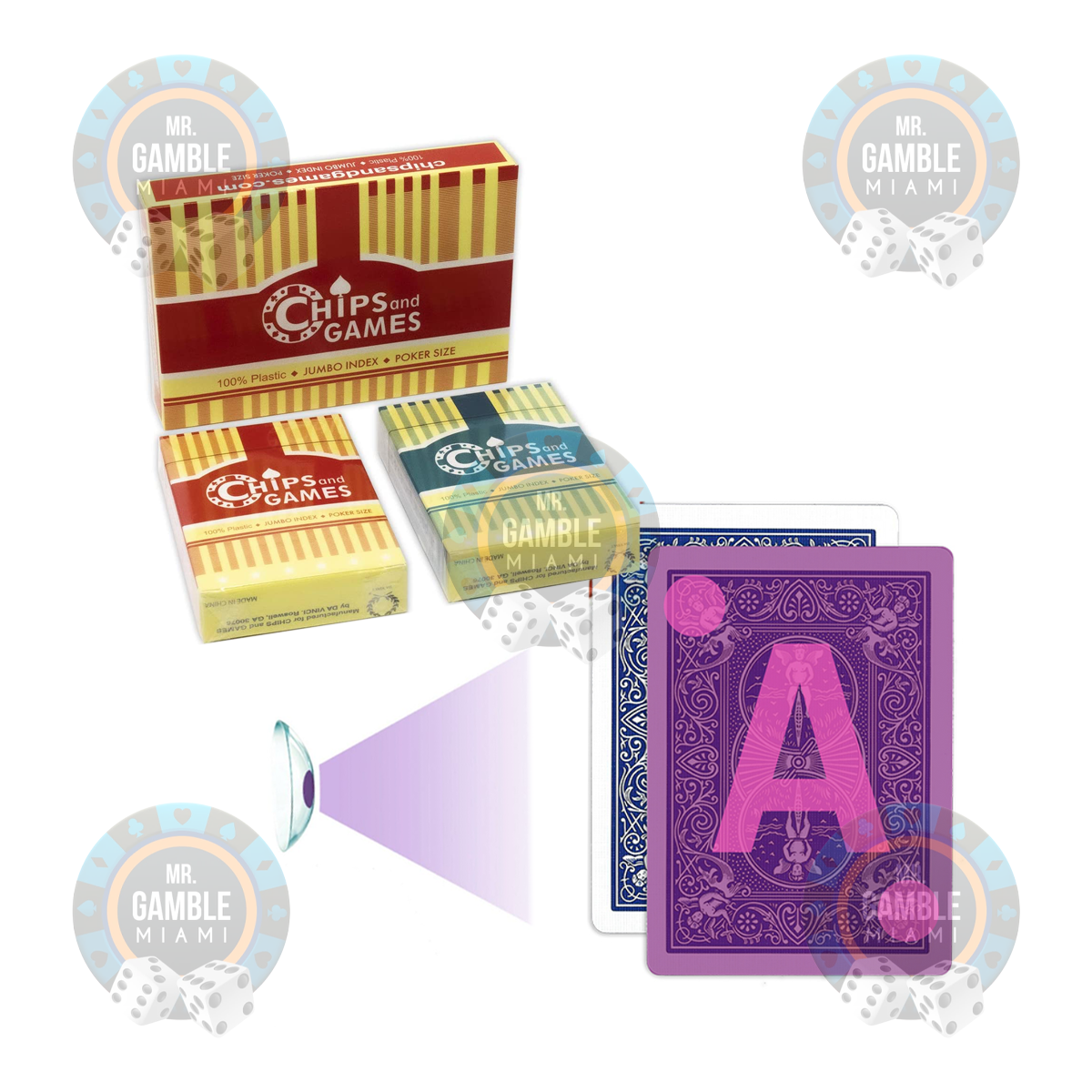 UV Marked Cards & Chips poker cheating device