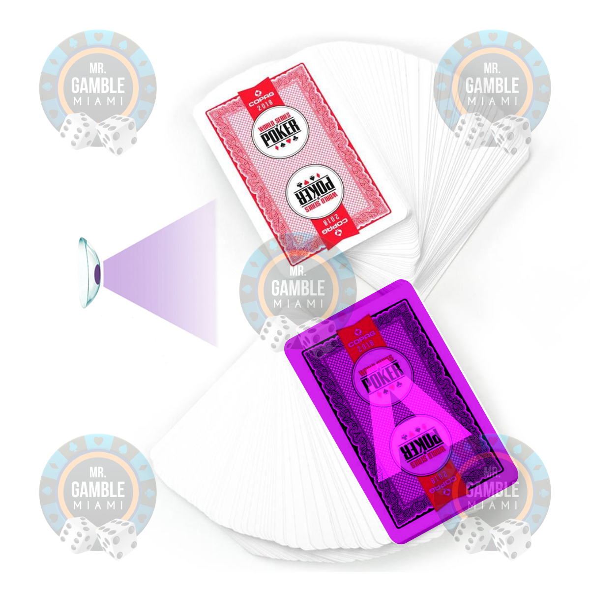 UV MARKED CARDS COPAG 2018 WSOP BRIDGE SIZE REGULAR