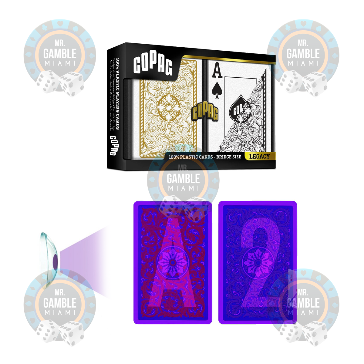 UV MARKED CARDS COPAG LEGACY BRIDGE SIZE JUMBO