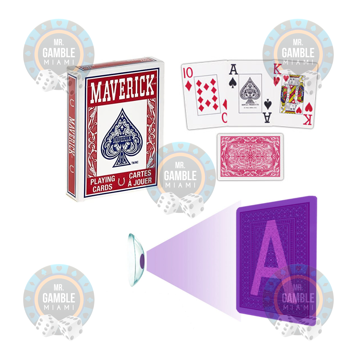UV Marked Cards Maverick Regular | Poker Cheating Devices