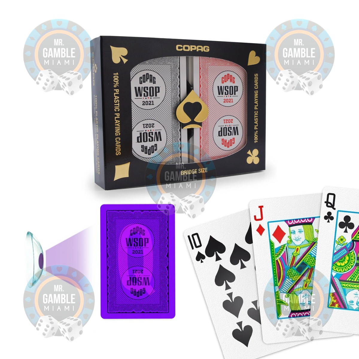 UV MARKED CARDS COPAG WSOP 2021 BRIDGE SIZE REGULAR