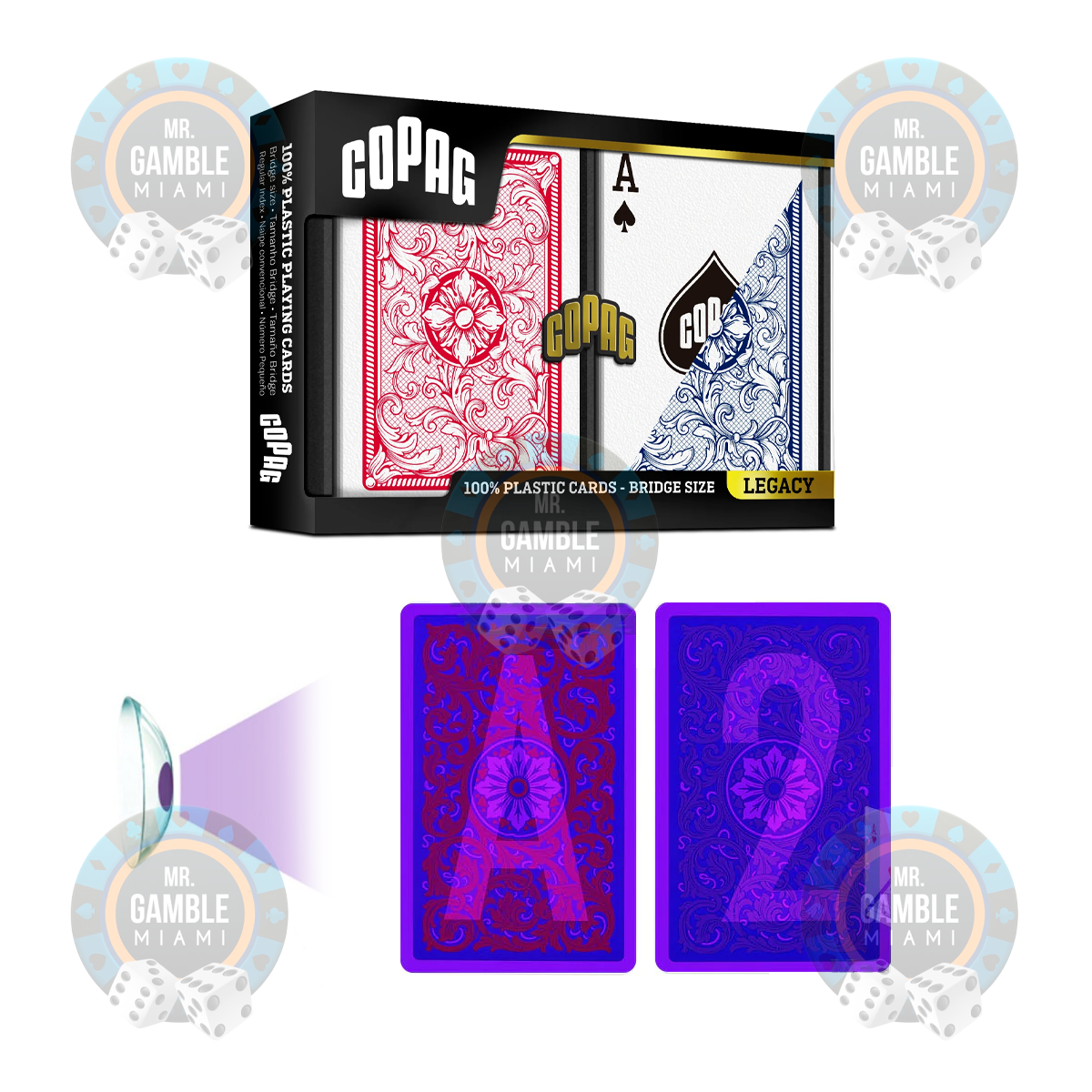 UV MARKED CARDS COPAG LEGACY BRIDGE SIZE REGULAR