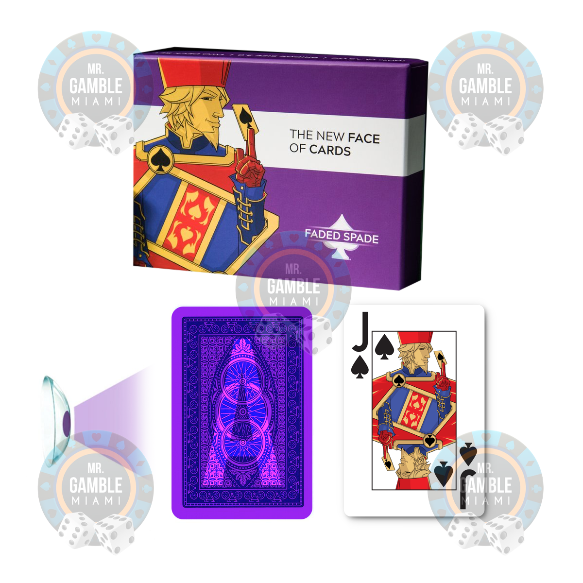 UV MARKED CARDS FADED SPADE 3.0 BRIDGE JUMBO