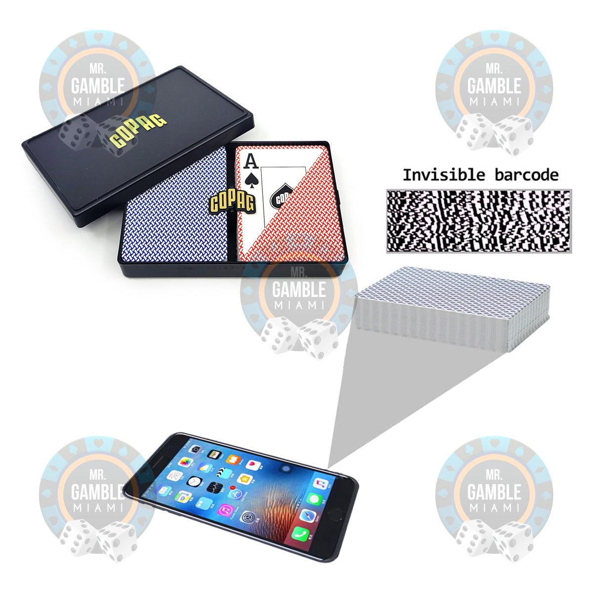 Barcode Marked Cards - Martin Kabrhel's Choice for Poker Cheating Devices - Professional Marked Deck of Cards Manufacturer BARCODE MARKED CARDS COPAG EXPORT POKER SIZE JUMBO | poker cheating device
