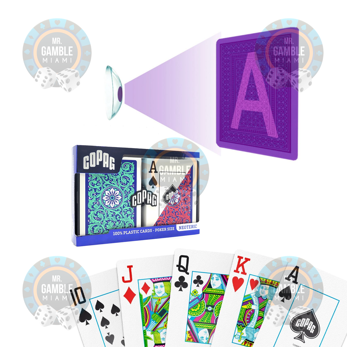 Copag Neoteric Poker Size Jumbo UV Marked Cards |poker Cheating Devices