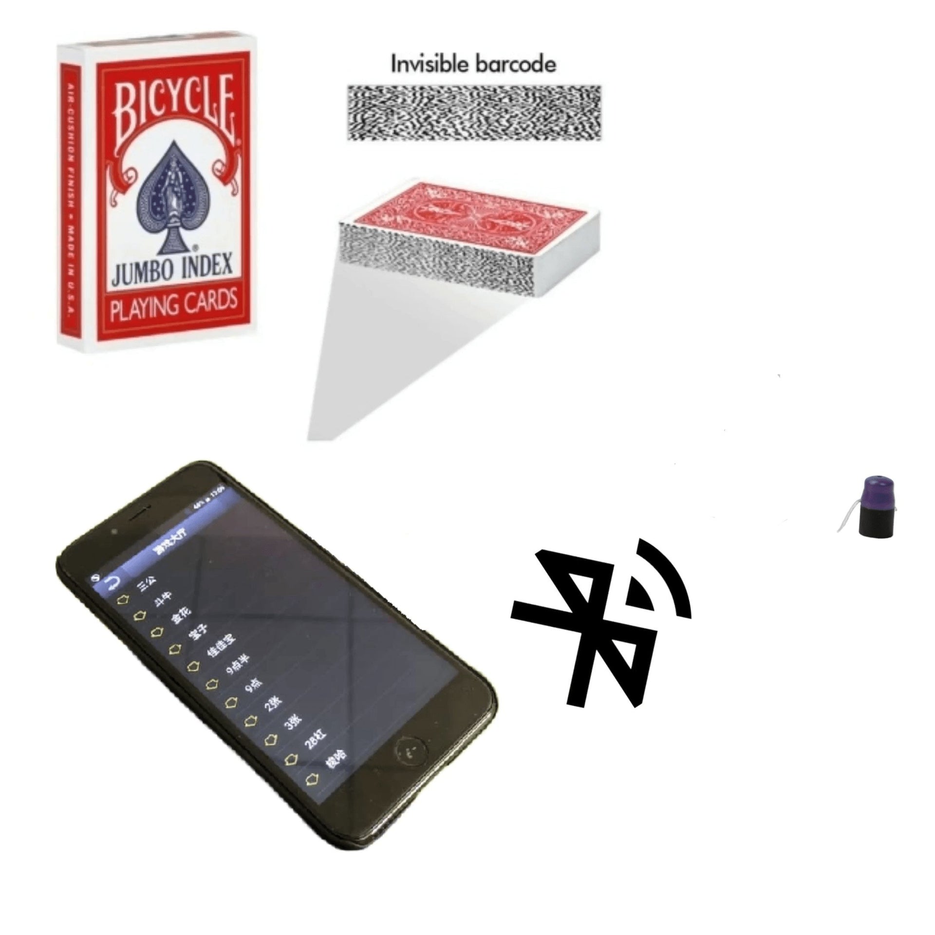 poker barcode marked device - poker cheating device