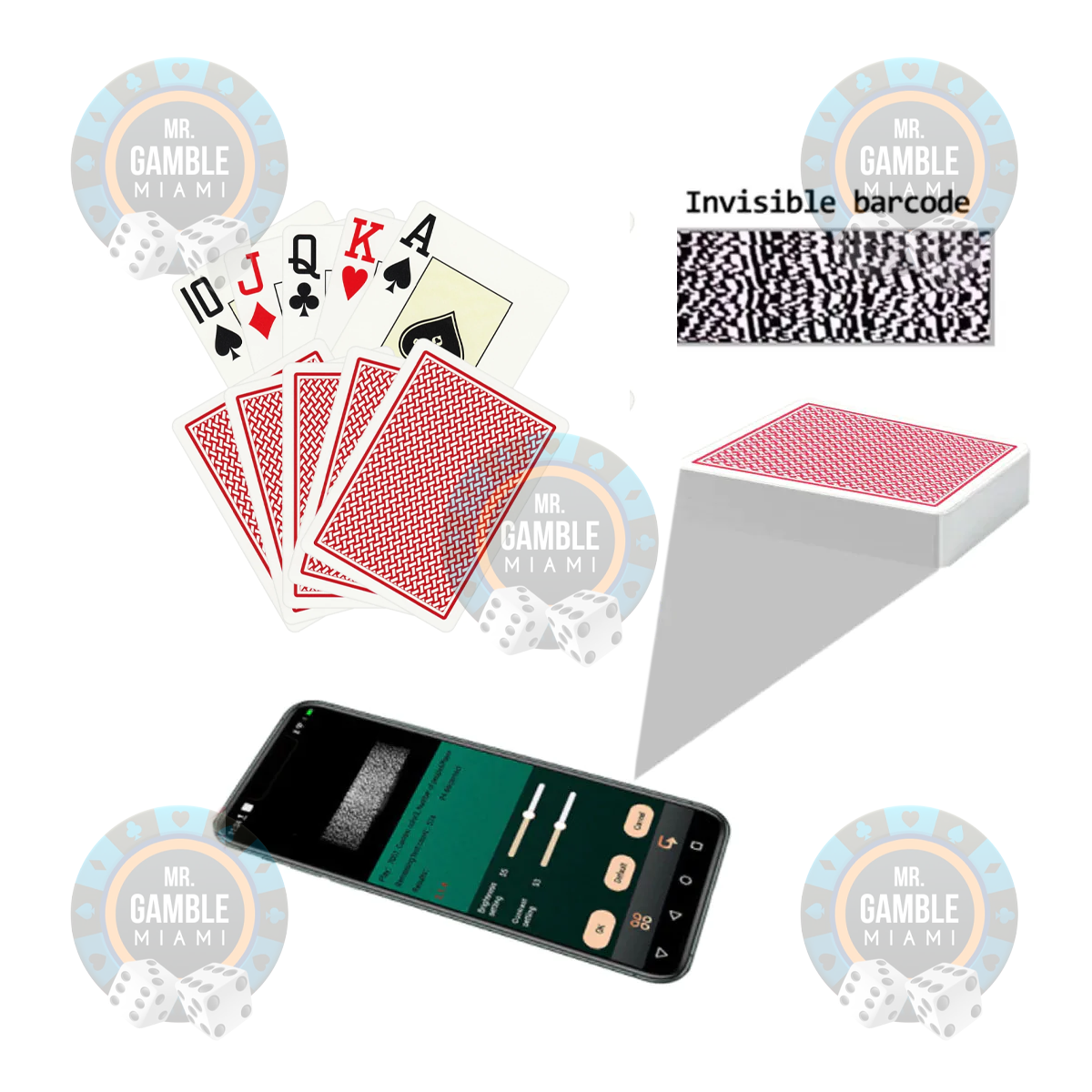 BARCODE MARKED CARDS COPAG TEXAS HOLD'EM POKER SIZE JUMBO