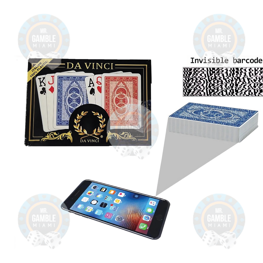 BARCODE MARKED CARDS DA VINCI RUOTE POKER JUMBO