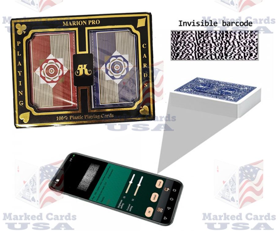 Barcode marked cards detected by phone analyzer poker cheat cards