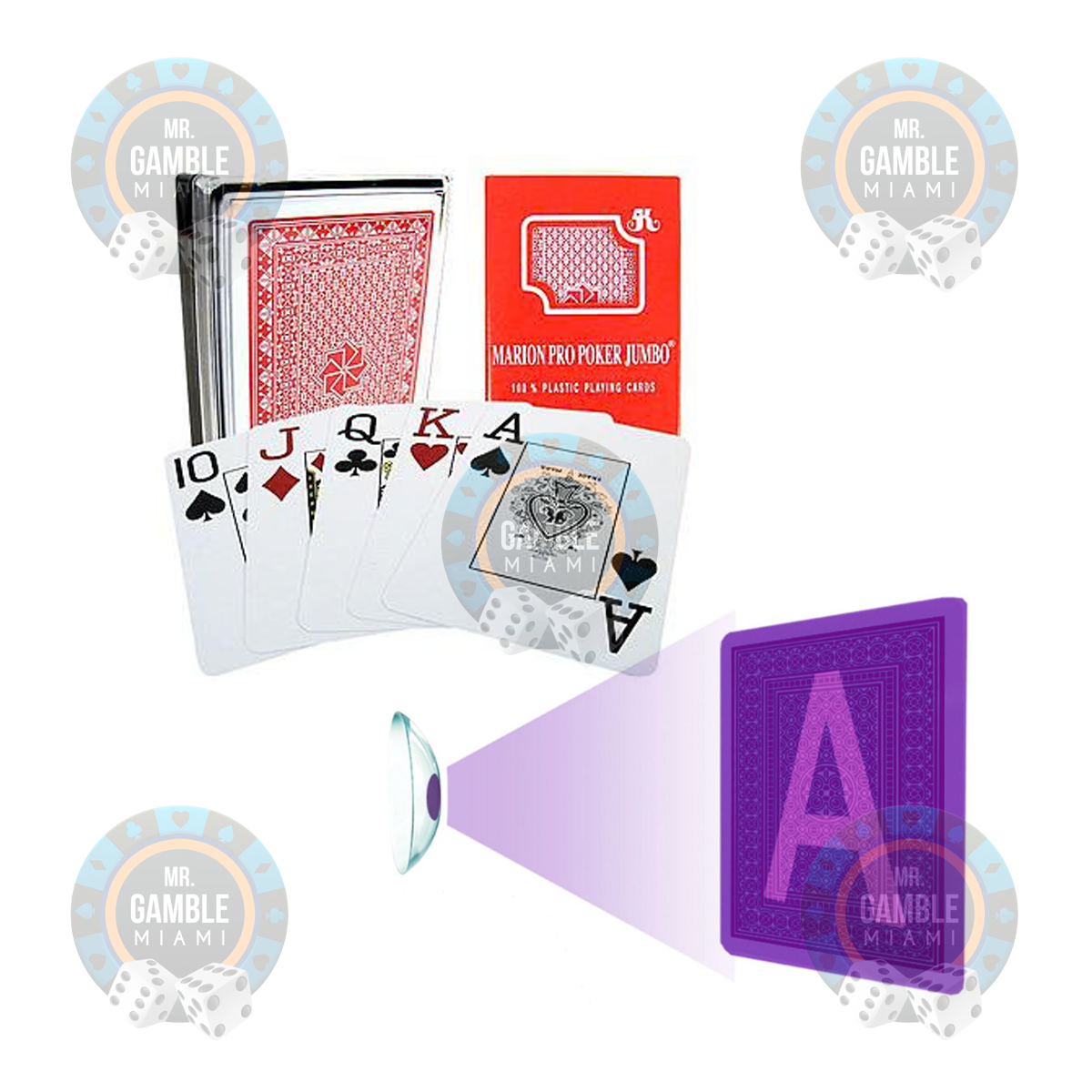 UV MARKED CARDS MARION PRO POKER JUMBO | poker cheating device