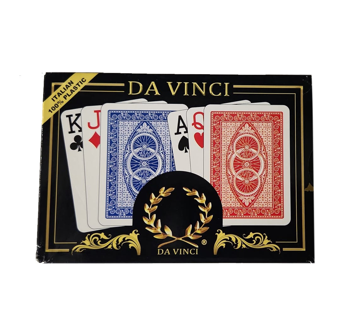UV marked playing cards featuring Da Vinci Ruote Poker Jumbo design - discreetly marked for poker cheating device
