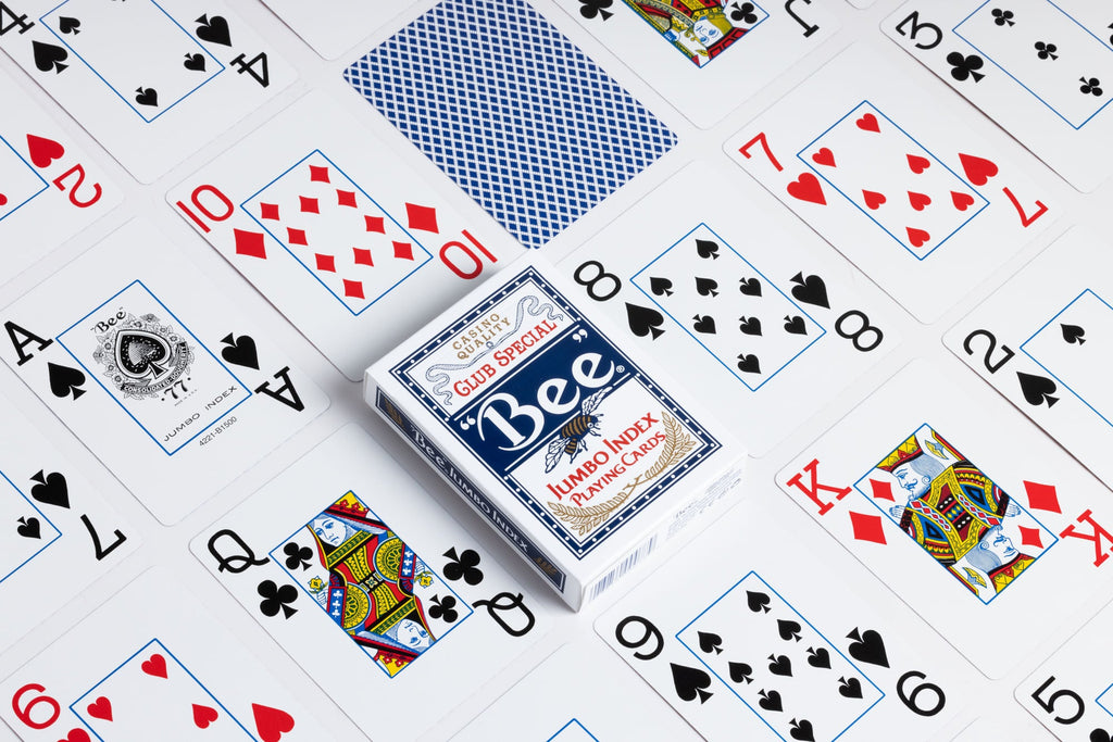 Barcode Marked Poker Cards - Blue BEE JUMBO. 