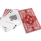 Red bullets bridge standard barcode marked cards. poker playing cards