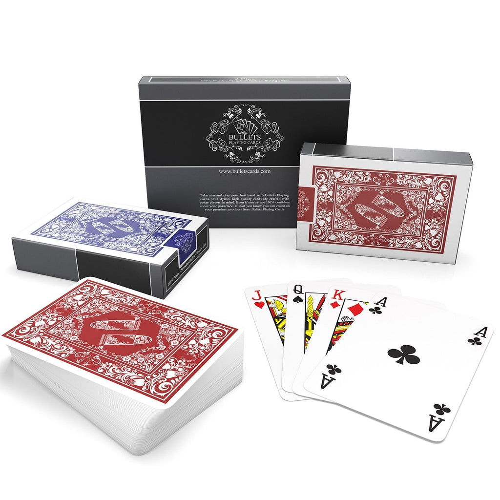 poker bullets bridge standard size playing cards